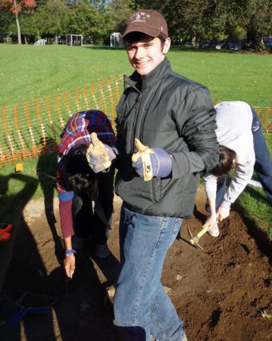 Students Digging