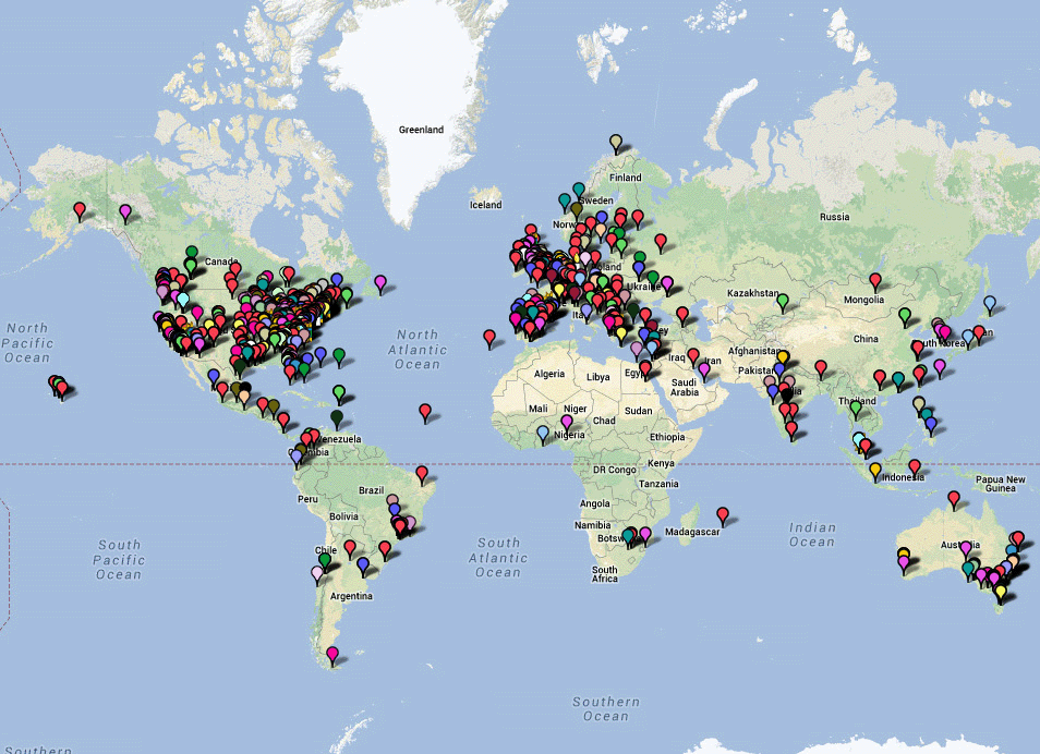 Map of sites