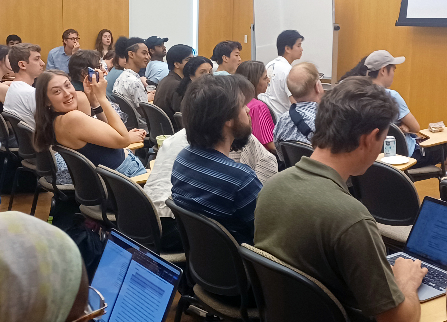 Audience at an event in Rhode Island Hall