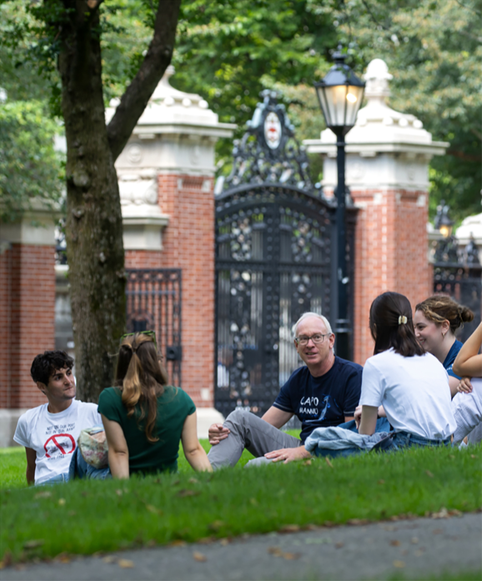 Peter van Dommelen with first-year advisees