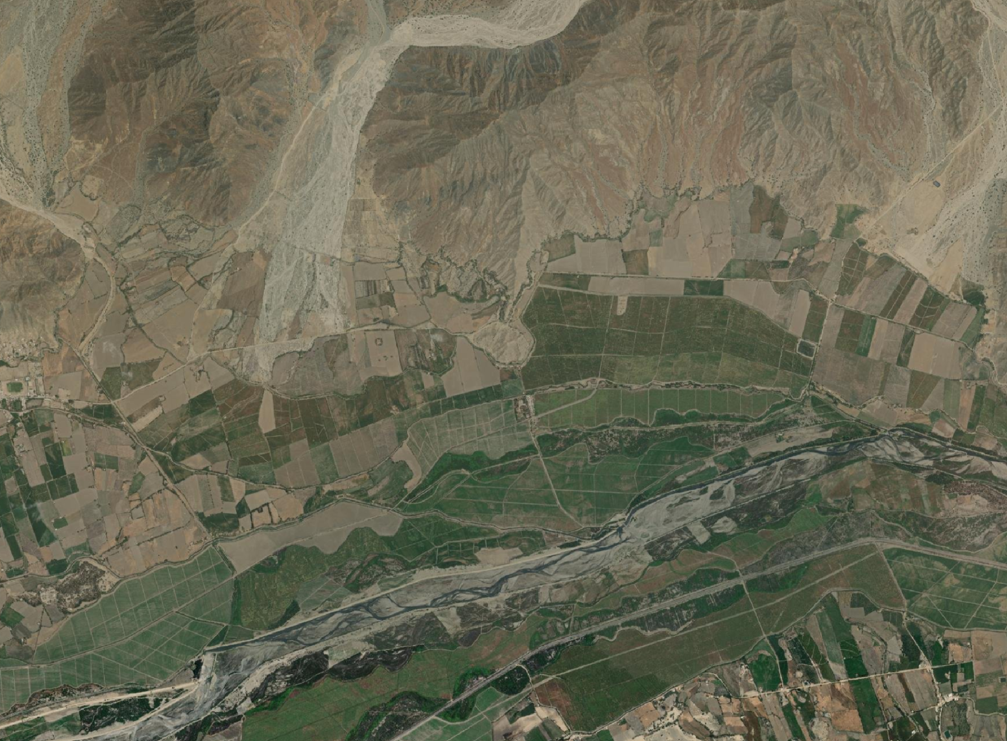 Aerial photo of fields 