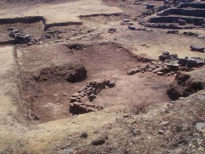 Fig. 10. Room 15. Room 10 (grind stone in center) abuts Room 15 on the right.